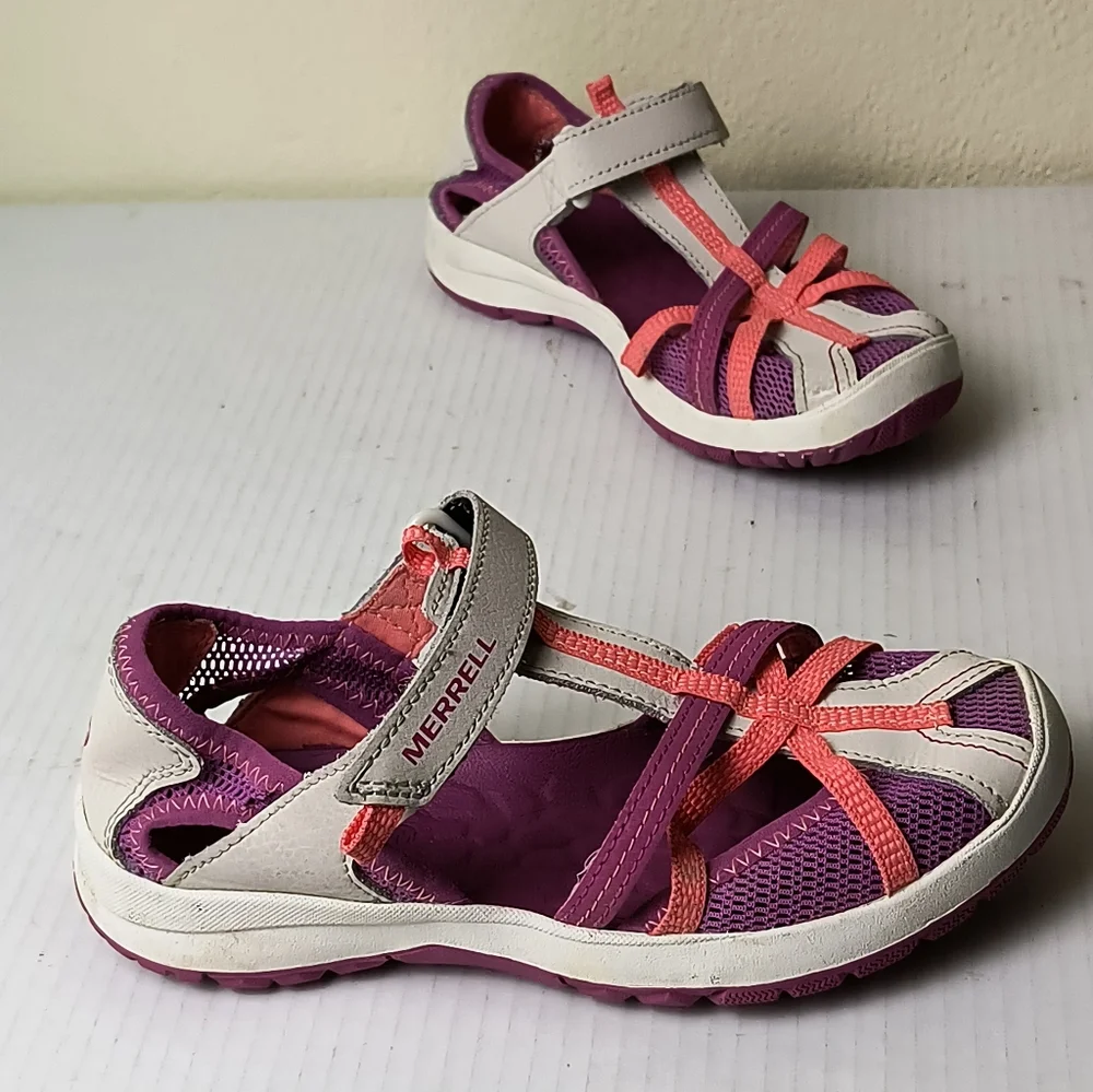 Merrell Dragonfly Sandal Little Girl 3M Purple and Pink Fisherman Water Shoes